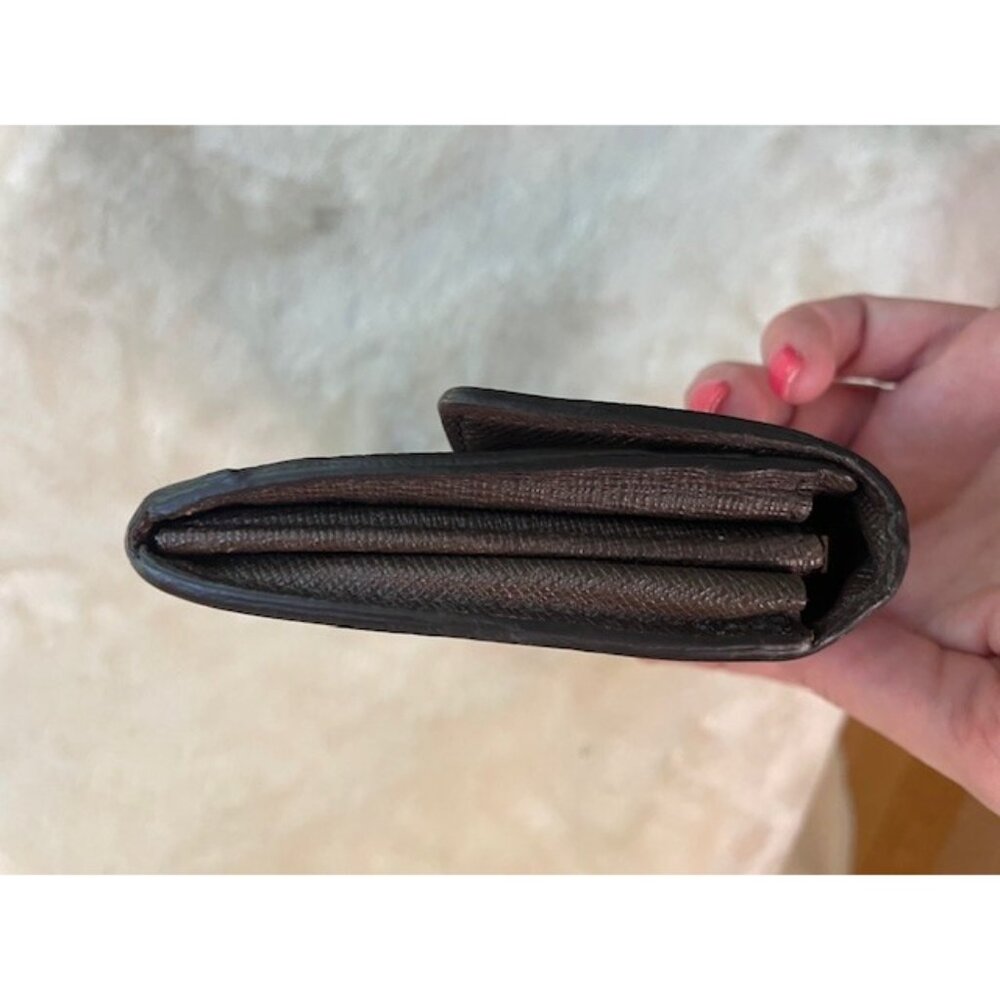 Authentic Louis Vuitton Damier Ebene Sarah Snap Wallet - Picture 6 of 11